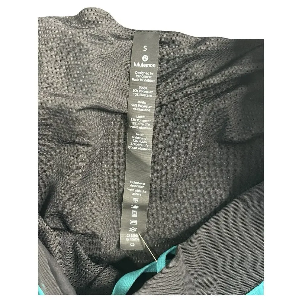 Lululemon Channel Cross Swim Short Mens Small Green Gray Lined Performance Beach